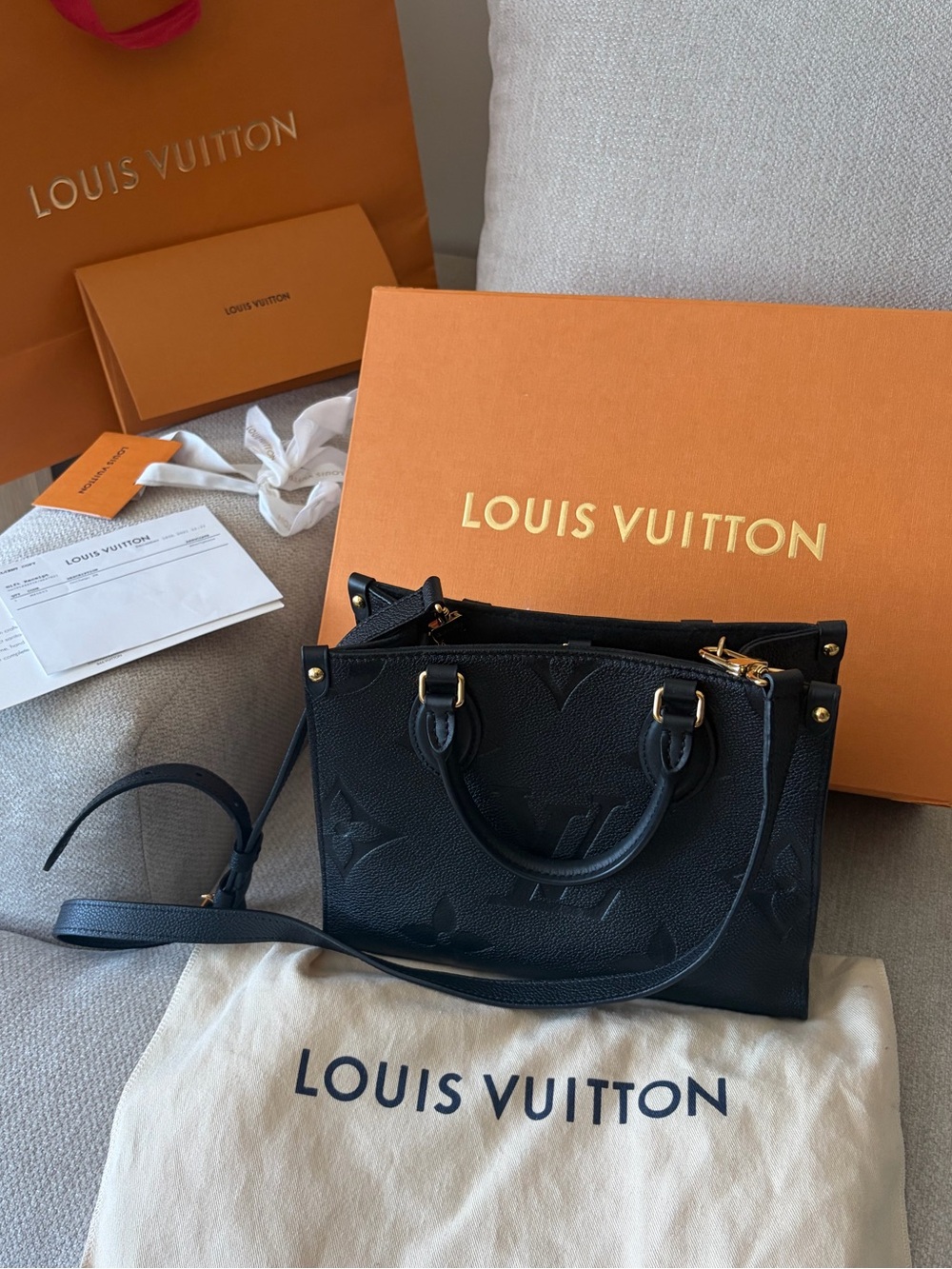 Louis Vuitton Black Onthego PM